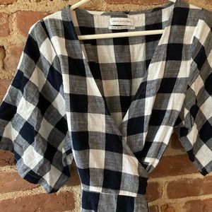 Urban outfitters gingham wrap midi dress!